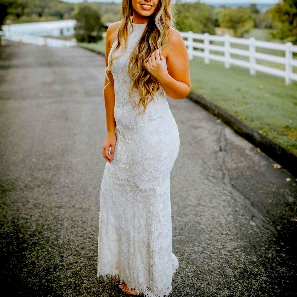 To Have and To Hold Lace Dress - Ivory (Medium)